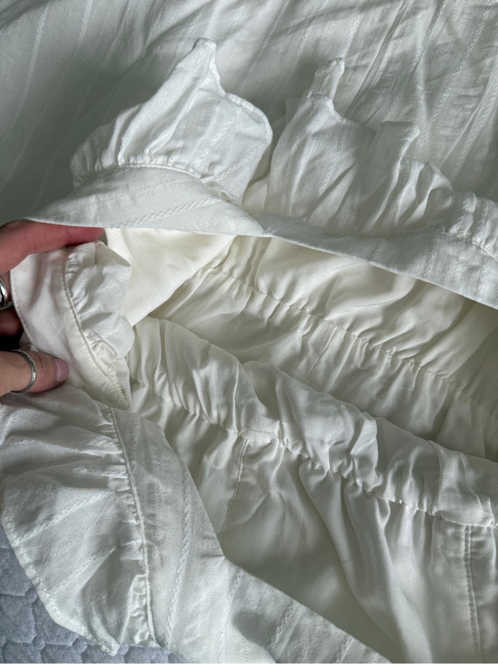 White Ruffled Maxi Dress - Picture 7 of 7